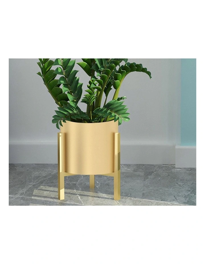 SOGA 4X 30CM Gold Metal Plant Stand with Flower Pot Holder Corner Shelving Rack Indoor Display image 2