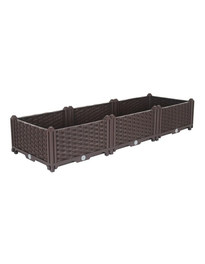 SOGA 120cm Raised Planter Box Vegetable Herb Flower Outdoor Plastic Plants Garden Bed image 1