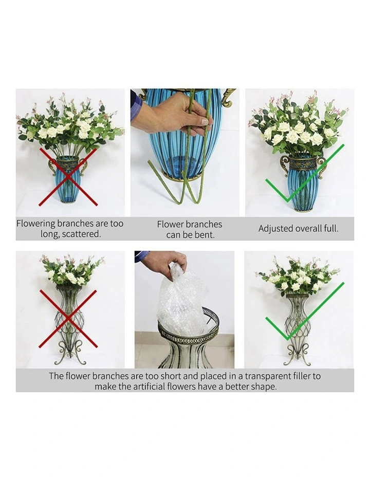 SOGA 85cm European Clear Glass Floor Home Decor Flower Vase with Tall Metal Stand image 6