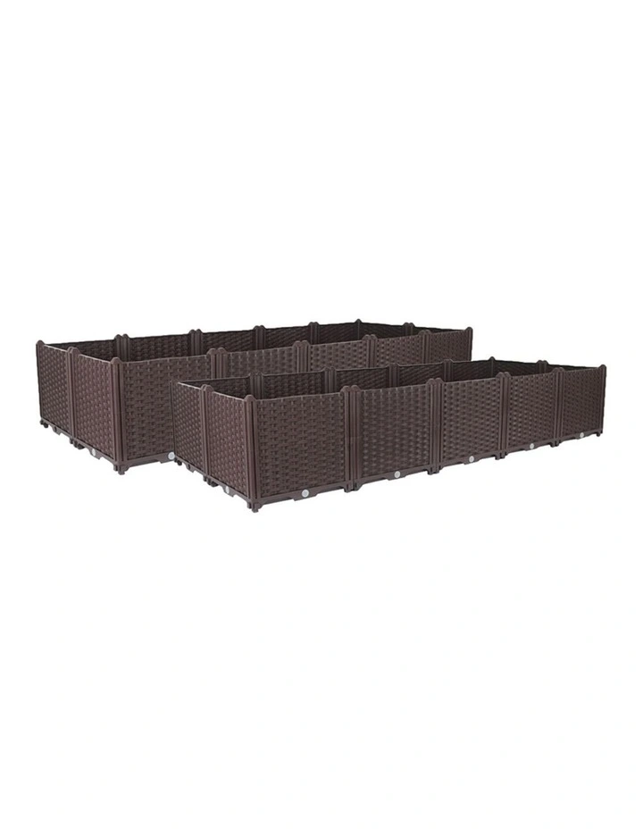SOGA 2X 200cm Raised Planter Box Vegetable Herb Flower Outdoor Plastic Plants Garden Bed Deepen image 1