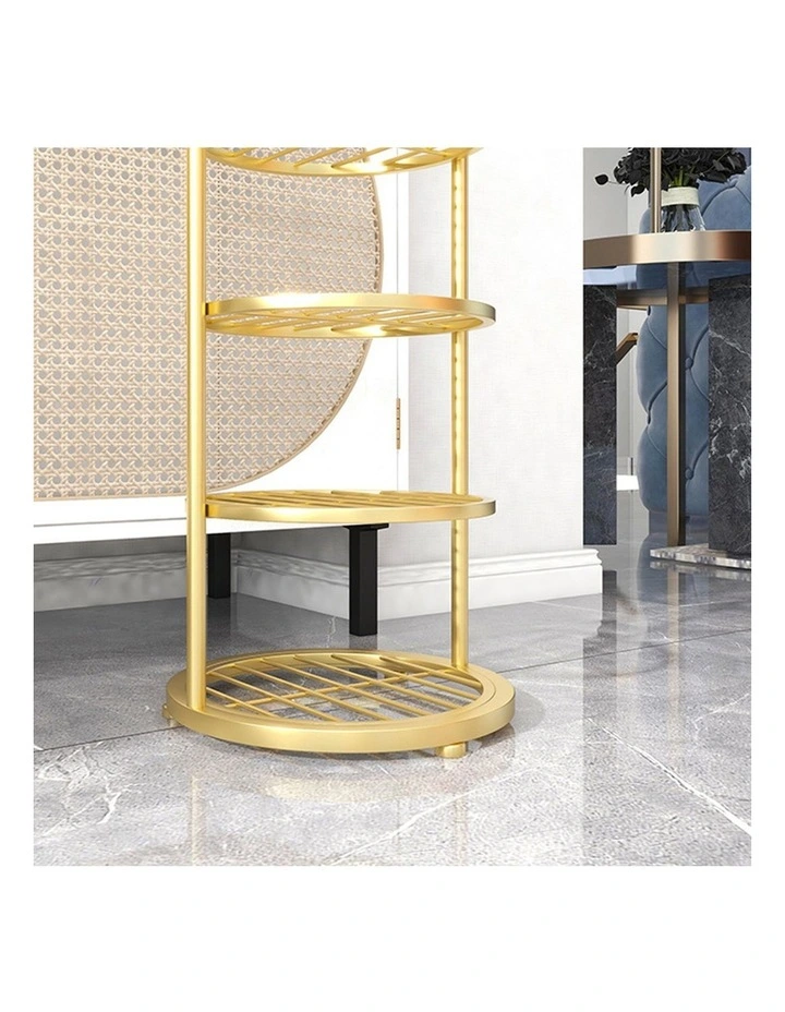 SOGA 2X 6 Tier Bunny Ear Gold Metal Shoe Rack image 4