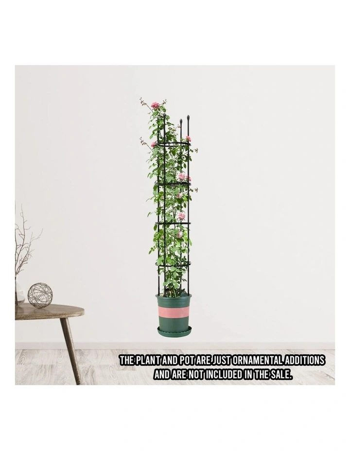 SOGA 2X 163cm 4-Bar Plant Trellis Stand with Rings for Vegetables Flowers & Vines image 2