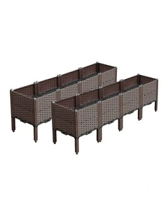 SOGA 2X 160cm Raised Planter Box Vegetable Herb Flower Outdoor Plastic Plants Garden Bed with Legs