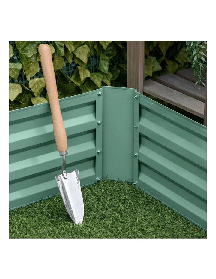 SOGA 120X90cm Rectangle Galvanised Raised Garden Bed Vegetable Herb Flower Outdoor Planter Box image 5