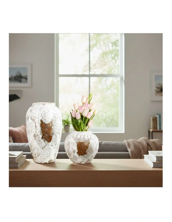 SOGA Home & Living Bundle  Gradient White Ceramic Flower Vases for Elegant Home Decor image 2