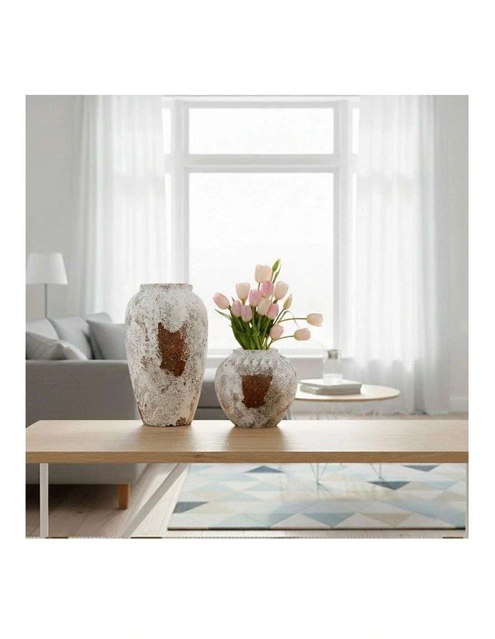 SOGA Home & Living Bundle  Gradient White Ceramic Flower Vases for Elegant Home Decor image 4