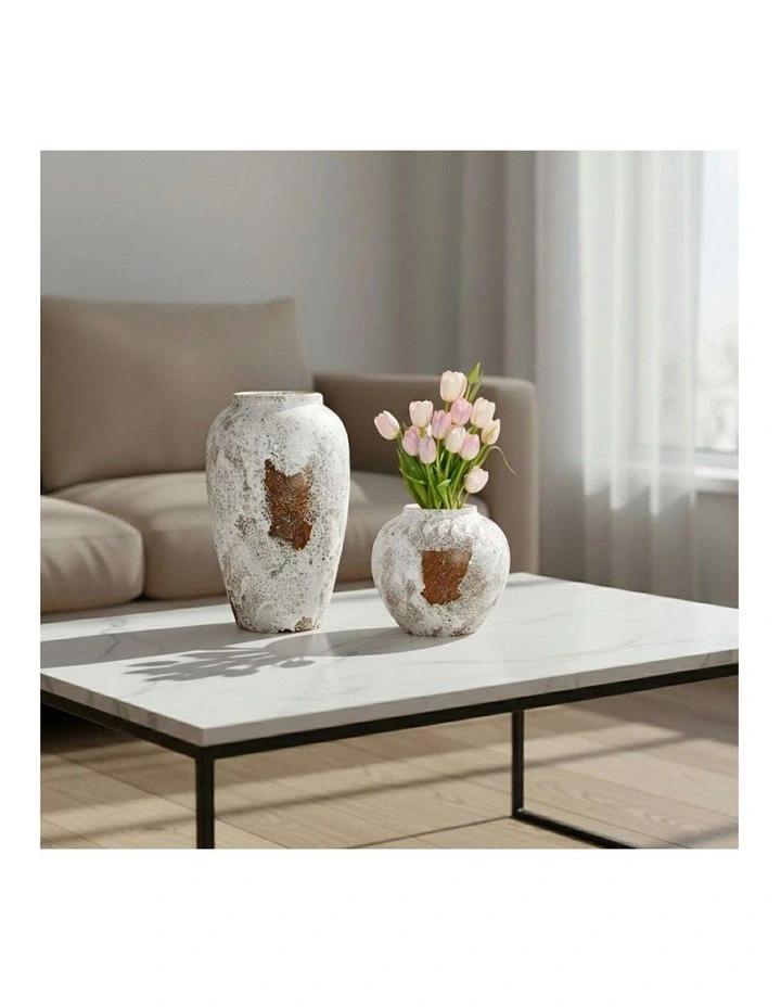 SOGA Home & Living Bundle  Gradient White Ceramic Flower Vases for Elegant Home Decor image 7