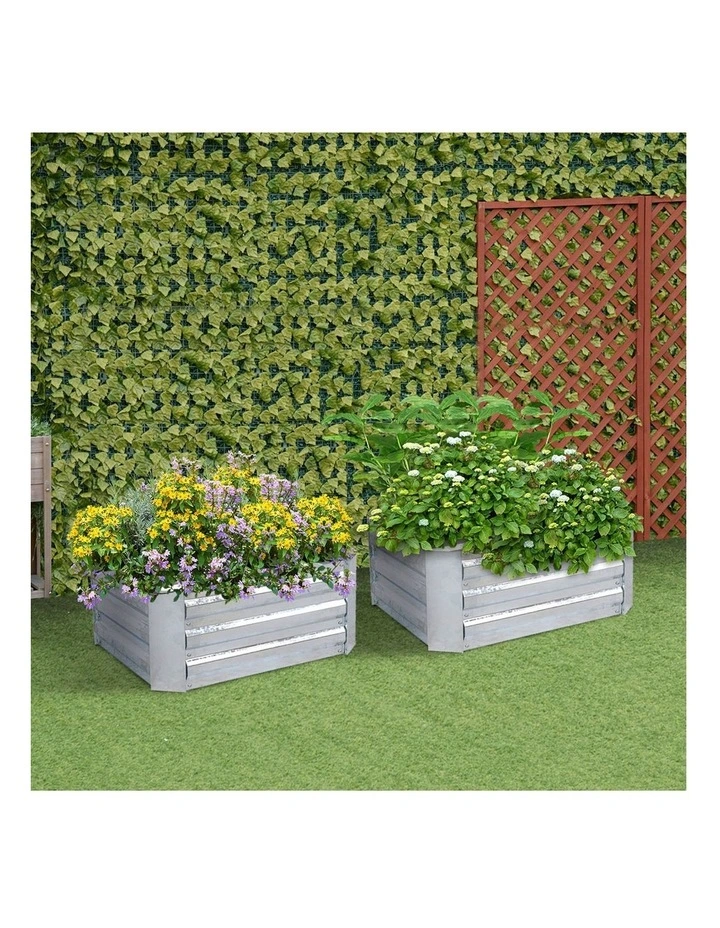 SOGA 2X 60cm Hexagon Shape Galvanised Raised Garden Bed Vegetable Herb Flower Outdoor Planter Box image 2