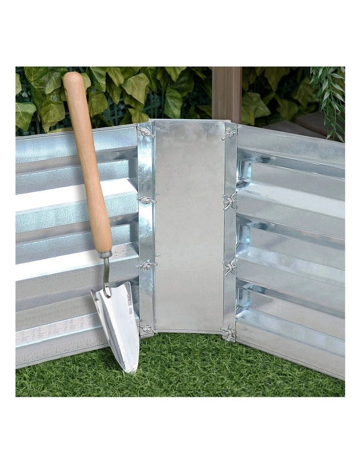 SOGA 2X 60cm Hexagon Shape Galvanised Raised Garden Bed Vegetable Herb Flower Outdoor Planter Box image 5