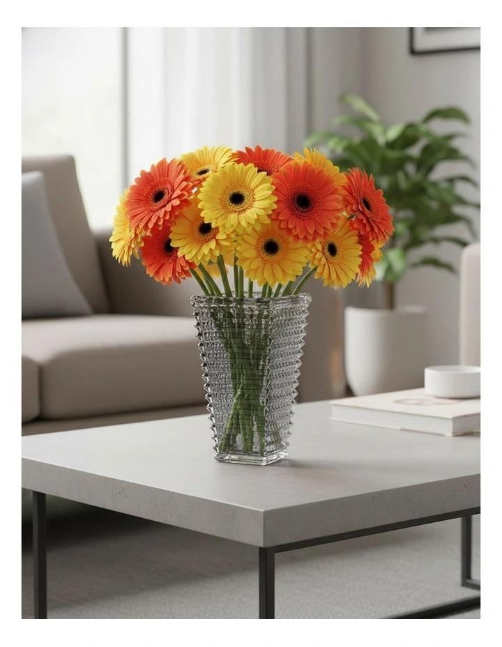 SOGA 28cm Tall Grey Handcrafted Glass Vase image 3