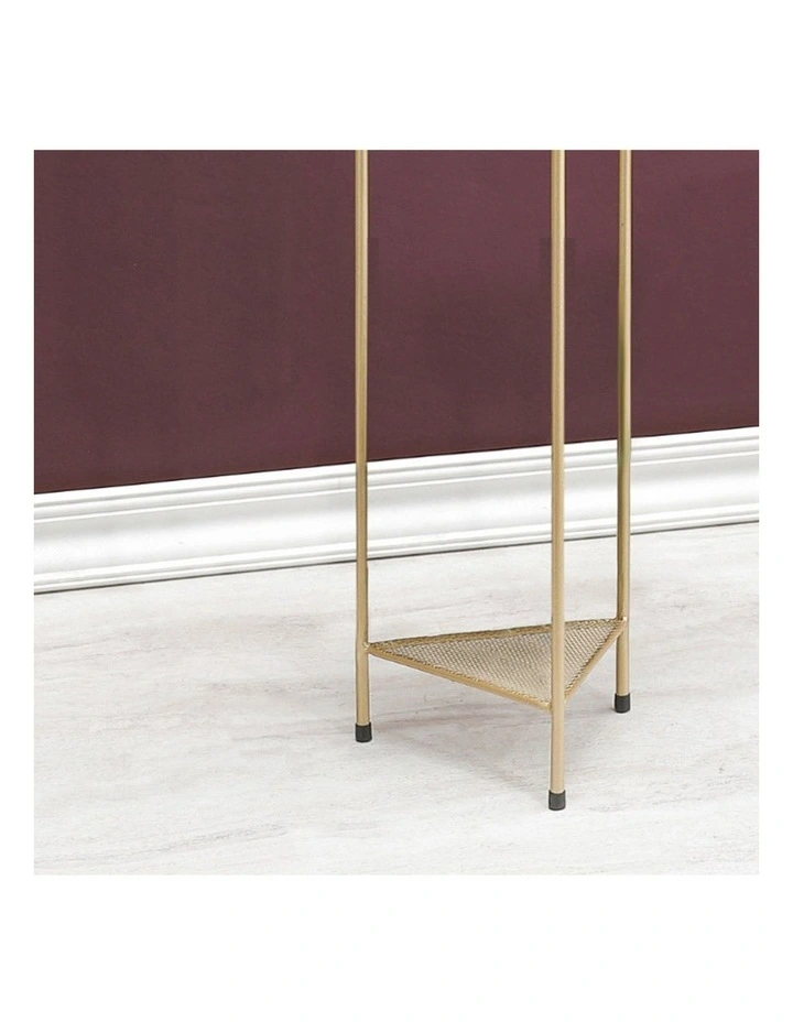 SOGA 81cm Gold 2 Tier Plant Stand Blue Pot Holder image 5