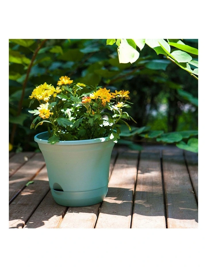 SOGA 19.5cm Blue Self-Watering Plant Pot Plastic Planter Set of 2 image 4