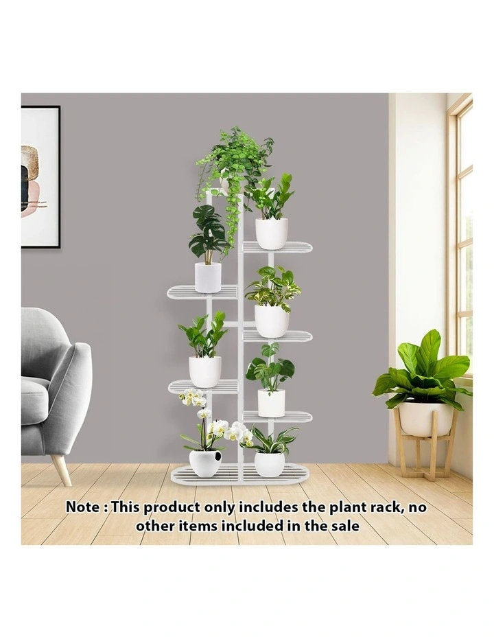SOGA 2X 7 Tier 8 Pot White Plant Rack image 2