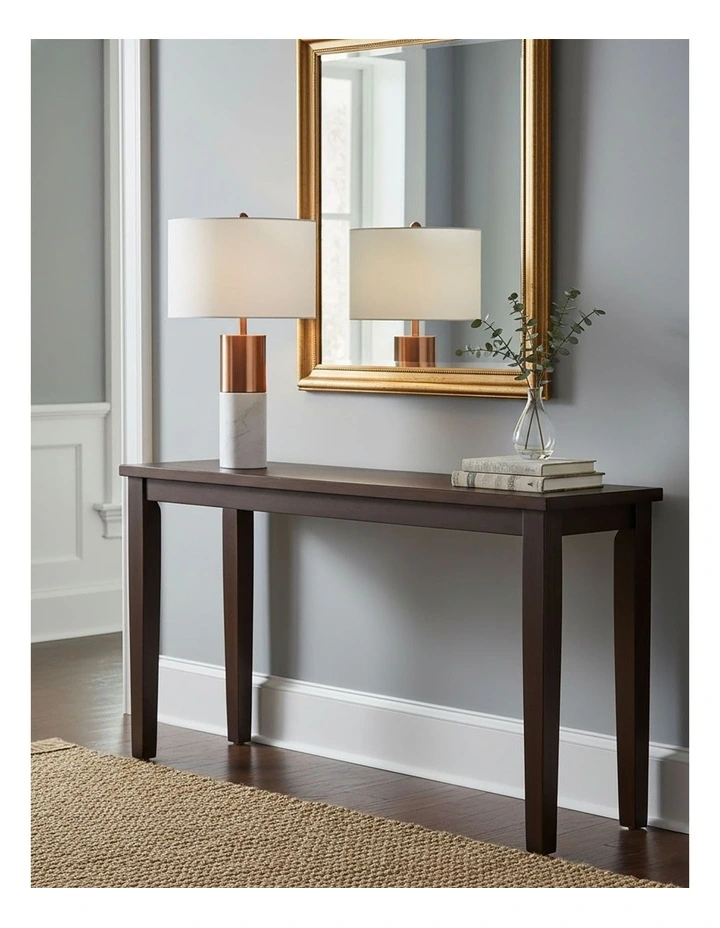 SOGA 2 Pack 60cm White Marble Table Lamps with Cylinder Bases image 3