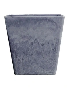SOGA 27cm Weathered Grey Resin Planter Pot