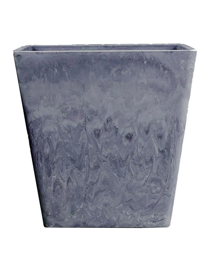 SOGA 27cm Weathered Grey Resin Planter Pot image 1