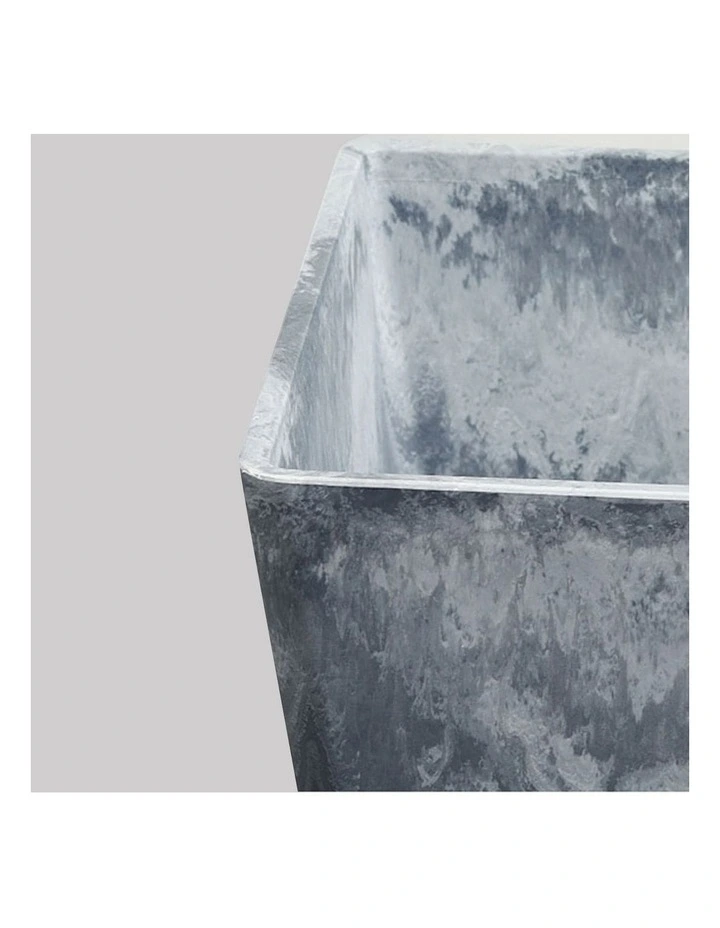 SOGA 27cm Weathered Grey Resin Planter Pot image 7