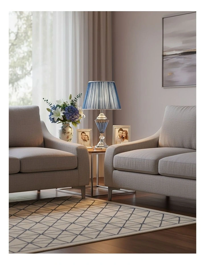SOGA Warm White Elegant Table Lamp with Fabric Shade image 2