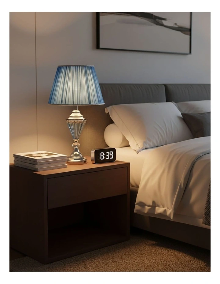 SOGA Warm White Elegant Table Lamp with Fabric Shade image 4