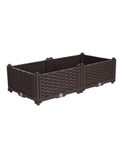 SOGA 80cm Raised Planter Box Vegetable Herb Flower Outdoor Plastic Plants Garden Bed