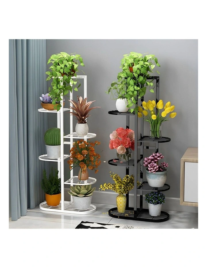 SOGA 2X 6 Tier 7 Pot White Plant Rack image 5