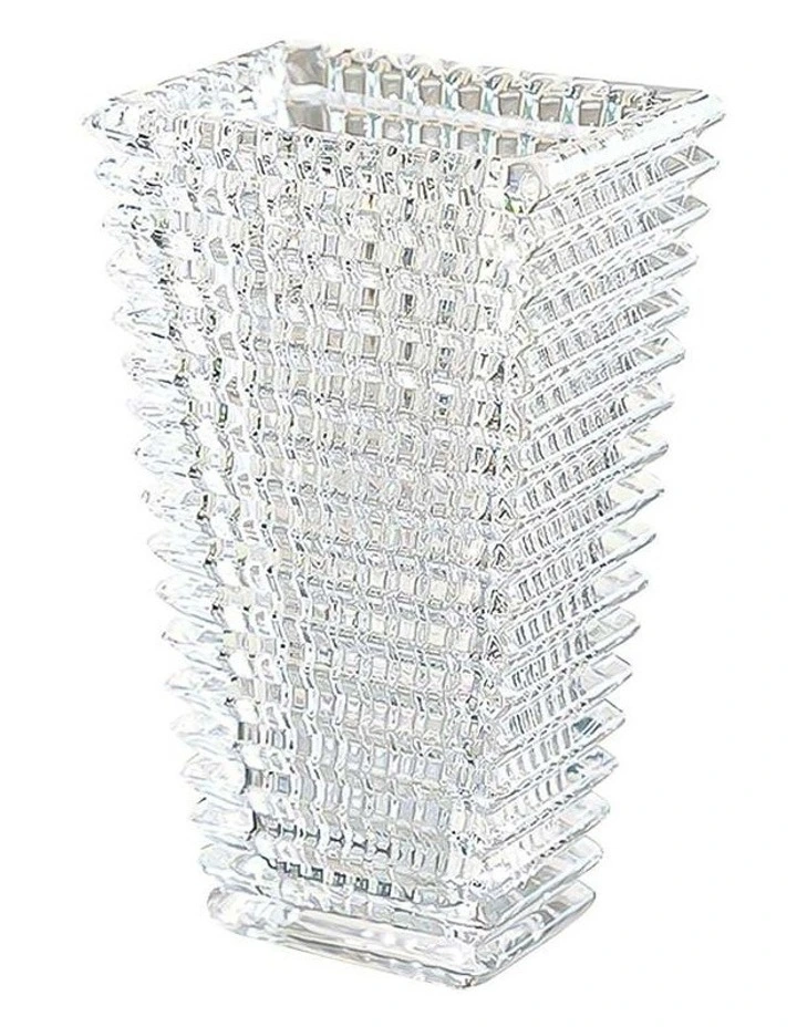 SOGA 28cm Tall Clear Handcrafted Glass Vase image 1