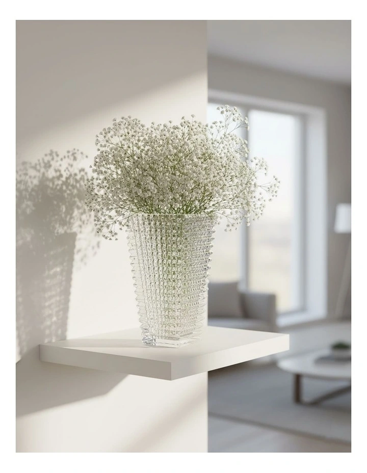 SOGA 28cm Tall Clear Handcrafted Glass Vase image 2