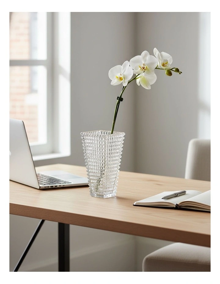 SOGA 28cm Tall Clear Handcrafted Glass Vase image 3