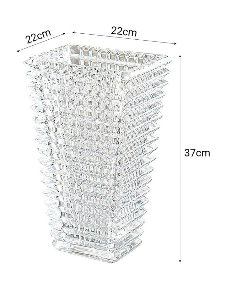 SOGA 28cm Tall Clear Handcrafted Glass Vase image 6