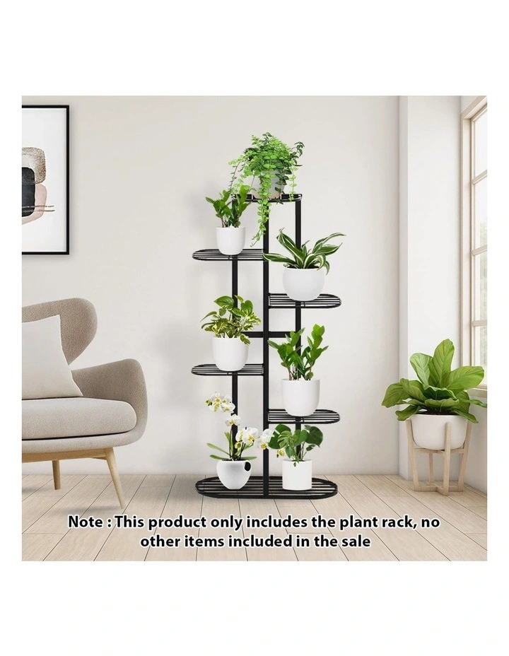 SOGA 2X 7 Tier 8 Pot Black Plant Rack image 2