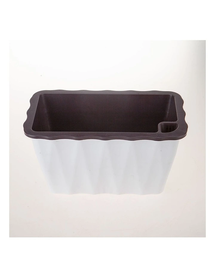 SOGA 2X 35cm White Rectangular Flowerpot Planter Box for Herbs & Flowers image 5