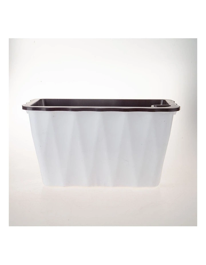 SOGA 2X 35cm White Rectangular Flowerpot Planter Box for Herbs & Flowers image 6
