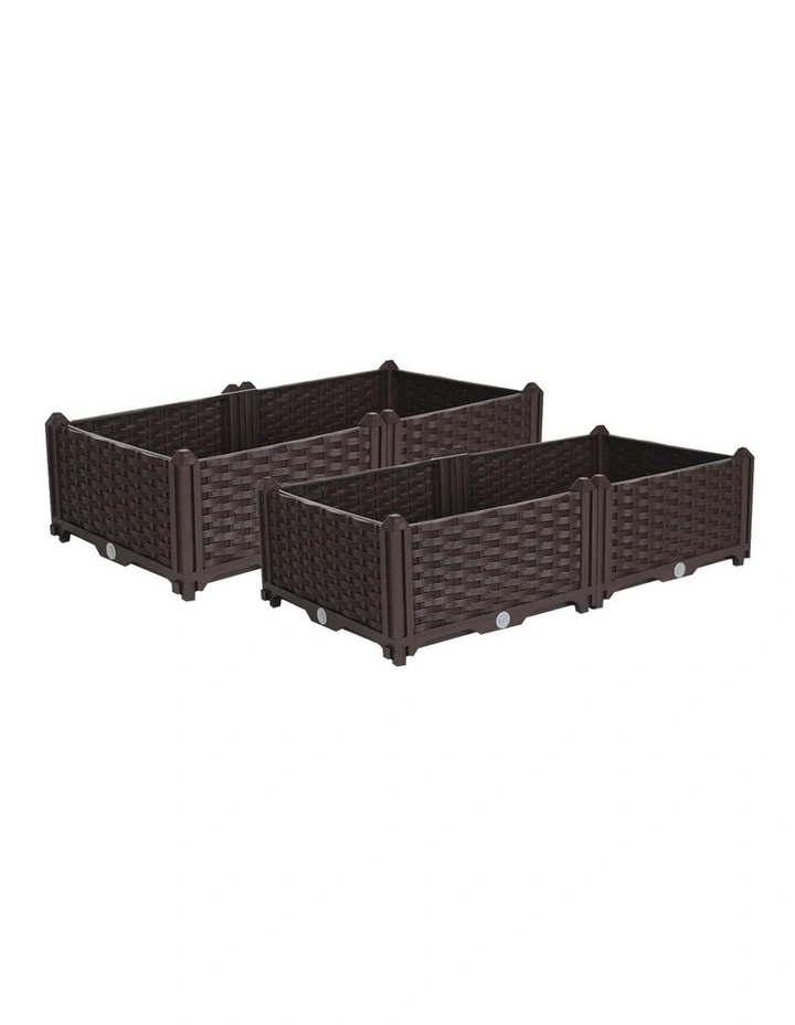 SOGA 2X 80cm Raised Planter Box Vegetable Herb Flower Outdoor Plastic Plants Garden Bed image 1