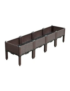 SOGA 160cm Raised Plastic Garden Bed Planter with Legs