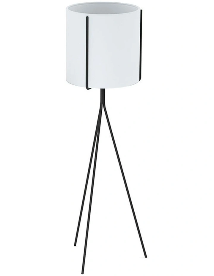 SOGA 80cm Tripod Flower Pot Plant Stand with White Flowerpot Holder Rack Indoor Display image 3