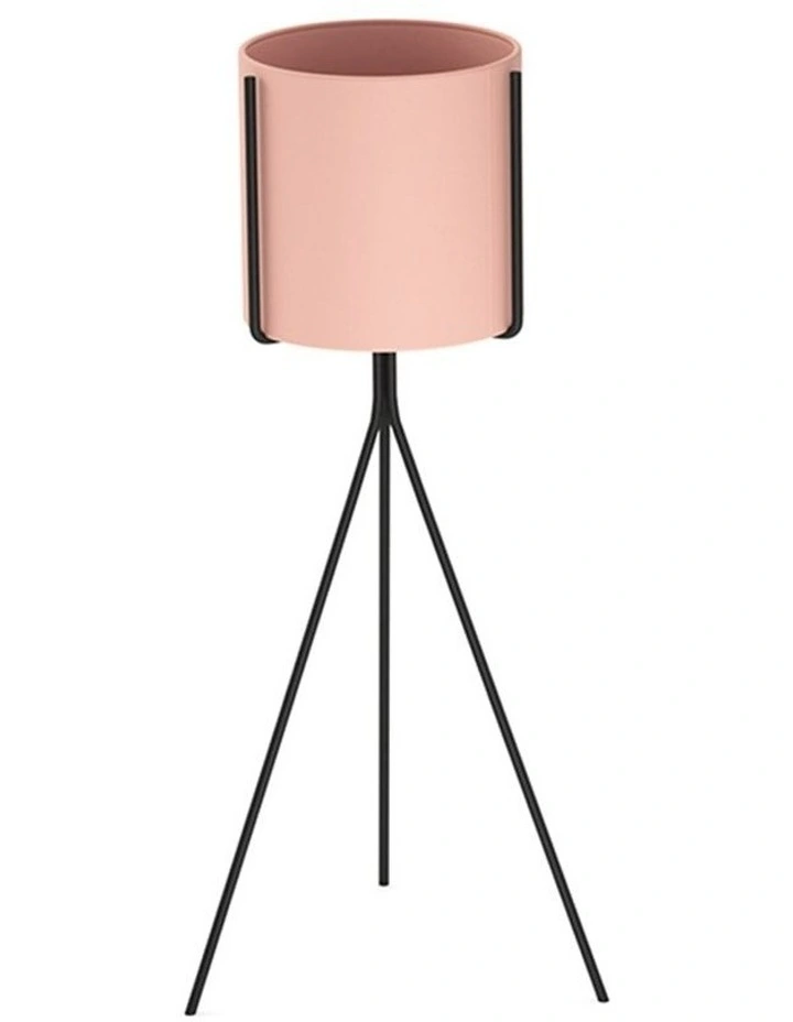 SOGA 70cm Tripod Flower Pot Plant Stand with Pink Flowerpot Holder Rack Indoor Display image 3