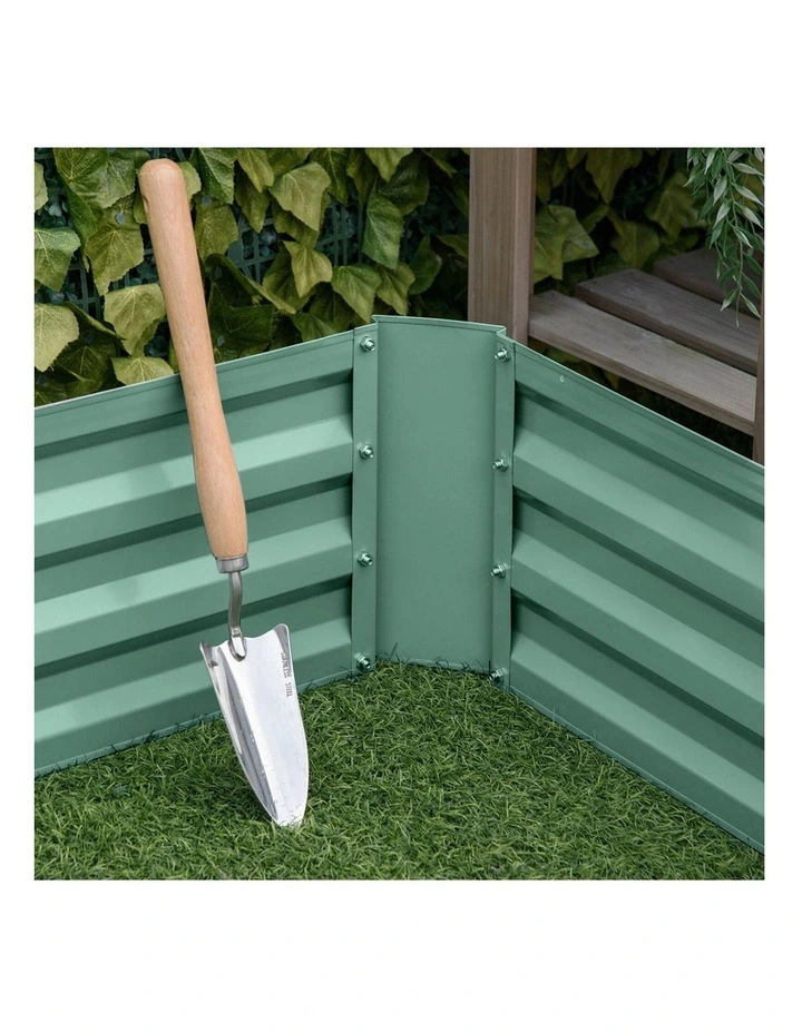SOGA 2X 120X60cm Rectangle Galvanised Raised Garden Bed Vegetable Herb Flower Outdoor Planter Box image 5