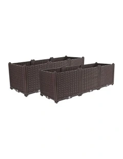 SOGA 2X 120cm Raised Plastic Garden Bed Planter for Vegetables, Herbs & Flowers