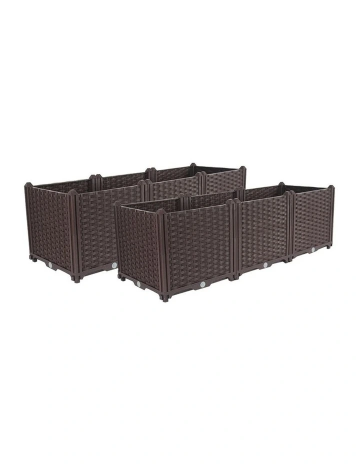 SOGA 2X 120cm Raised Plastic Garden Bed Planter for Vegetables, Herbs & Flowers image 1
