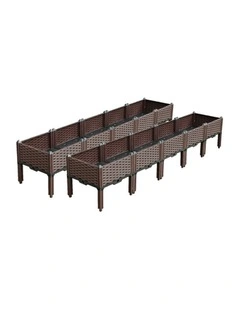 SOGA 2X 200cm Raised Plastic Garden Bed Planter with Legs