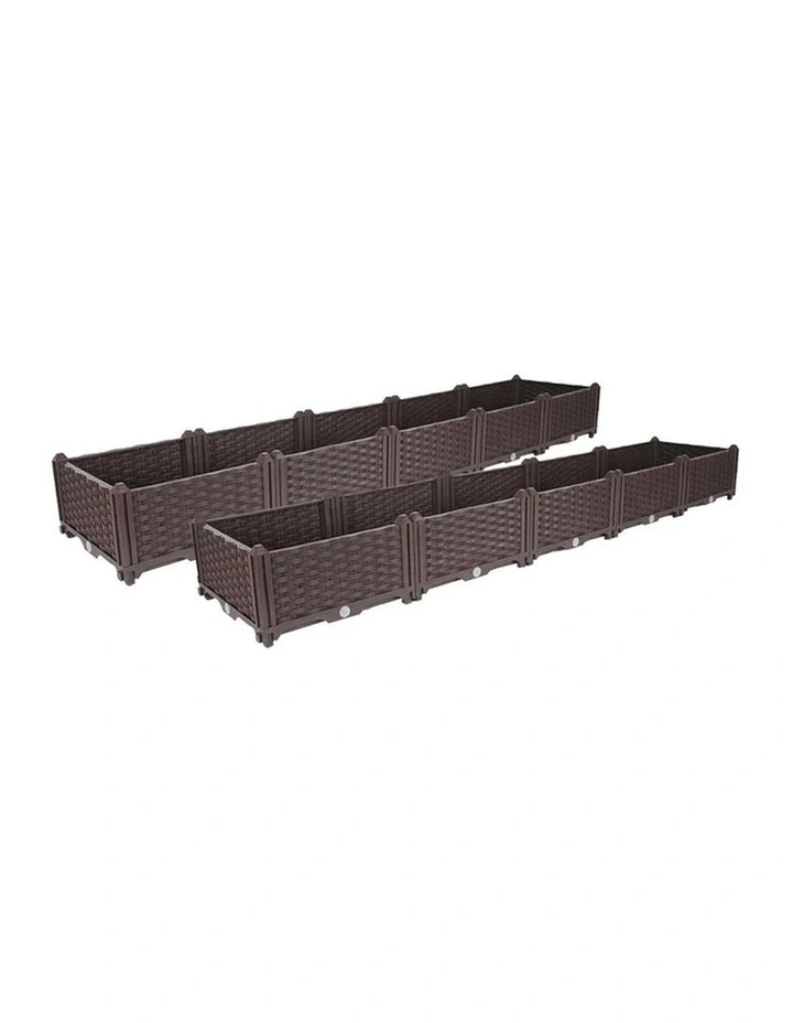 SOGA 2X 200cm Raised Plastic Garden Bed Planter image 1