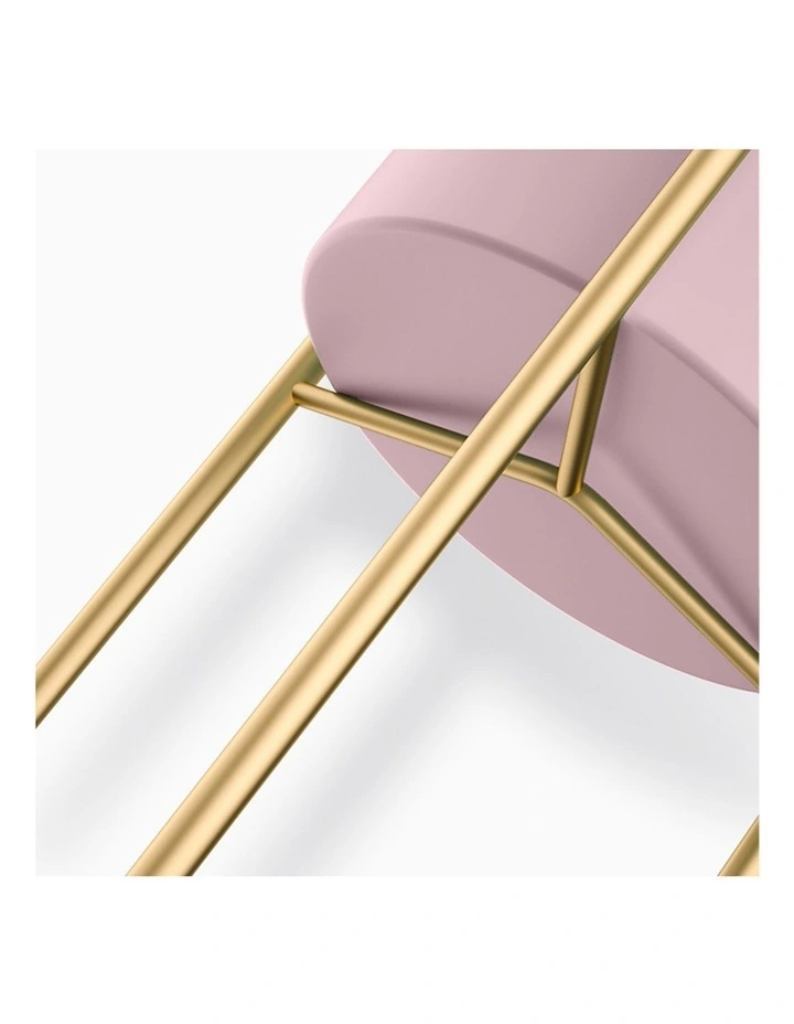 SOGA 2X 42cm Gold 2 Tier Plant Stand Pink Pot image 4
