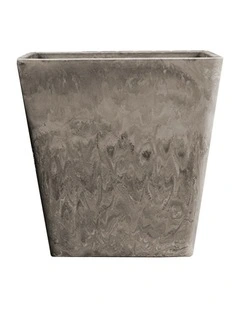 SOGA 27cm Sand Grey Resin Planter Pot