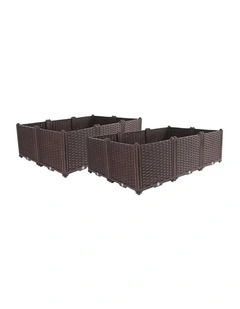 SOGA 2X 120cm Deep Raised Plastic Garden Bed Planter