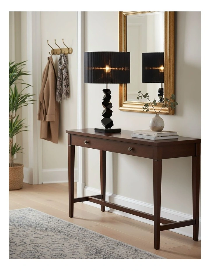 SOGA 2 Pack 55cm Black Table Lamps with Dark Shades image 4