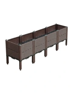 SOGA 160cm Raised Plastic Garden Bed Planter with Legs Deep