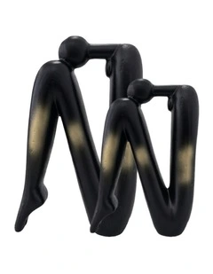 SOGA 2 Piece Black and Gold Ceramic Ornament Set