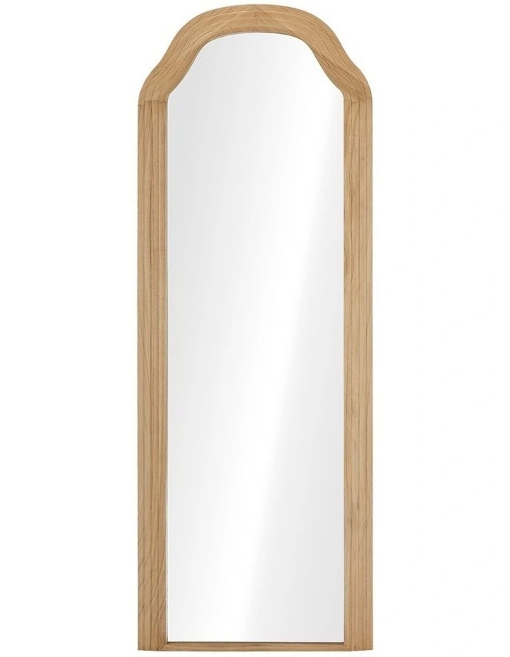 Oikiture Full Length Mirror Floor Makeup Mirrors 165x60cm Natural Wood Bedroom image 2
