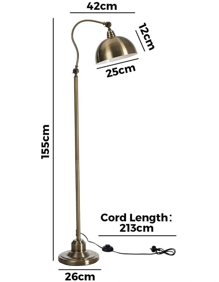 Oikiture Floor Lamps Standing Lamp Metal Frame Bronze-finish image 3