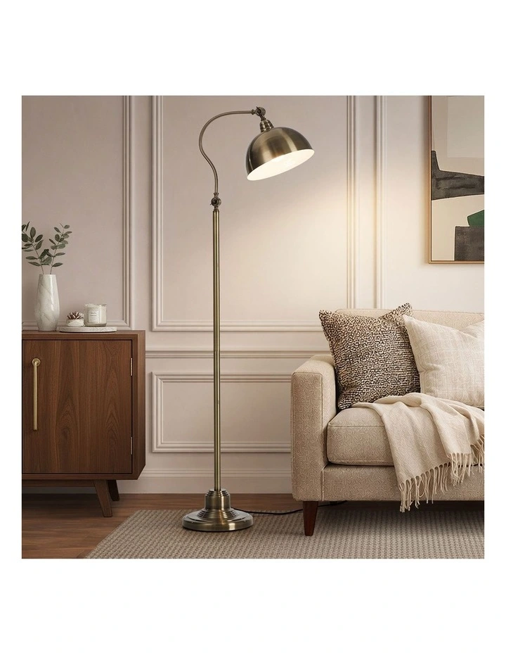 Oikiture Floor Lamps Standing Lamp Metal Frame Bronze-finish image 4